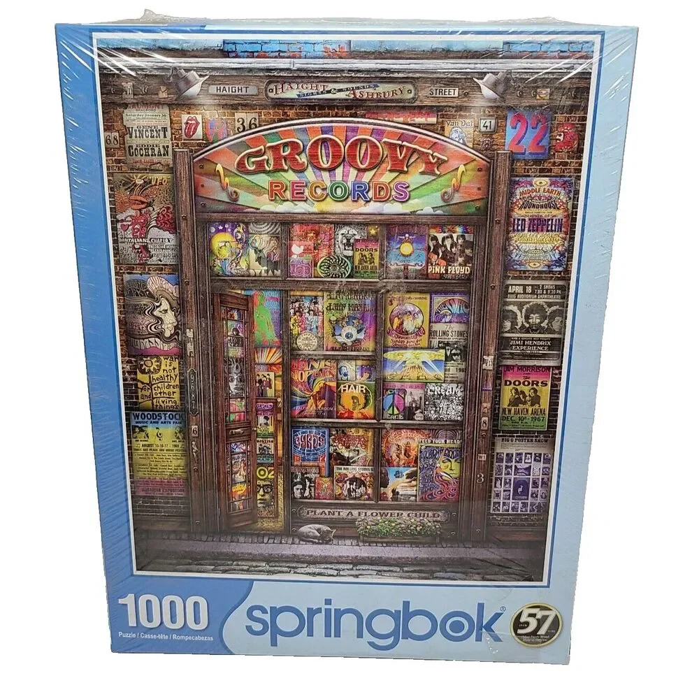 Springbok GROOVY RECORDS 1000 pc Jigsaw Puzzle SEALED NEW